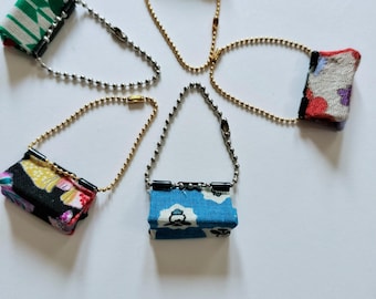 Kimono Pattern Mini Bag Set of 5 | 2.5 cm Miniature Bags | Japanese