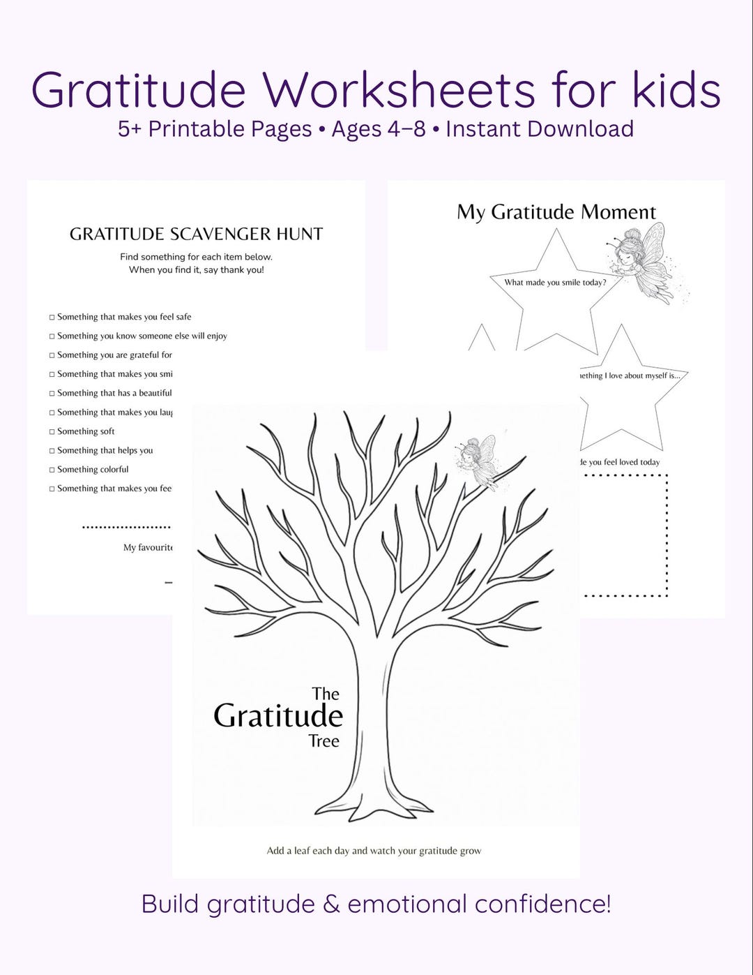 Imprimible Jardín de Gratitud para Niños / Diario de Gratitud para ...