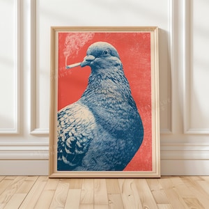 Smoking Pigeon - Etsy