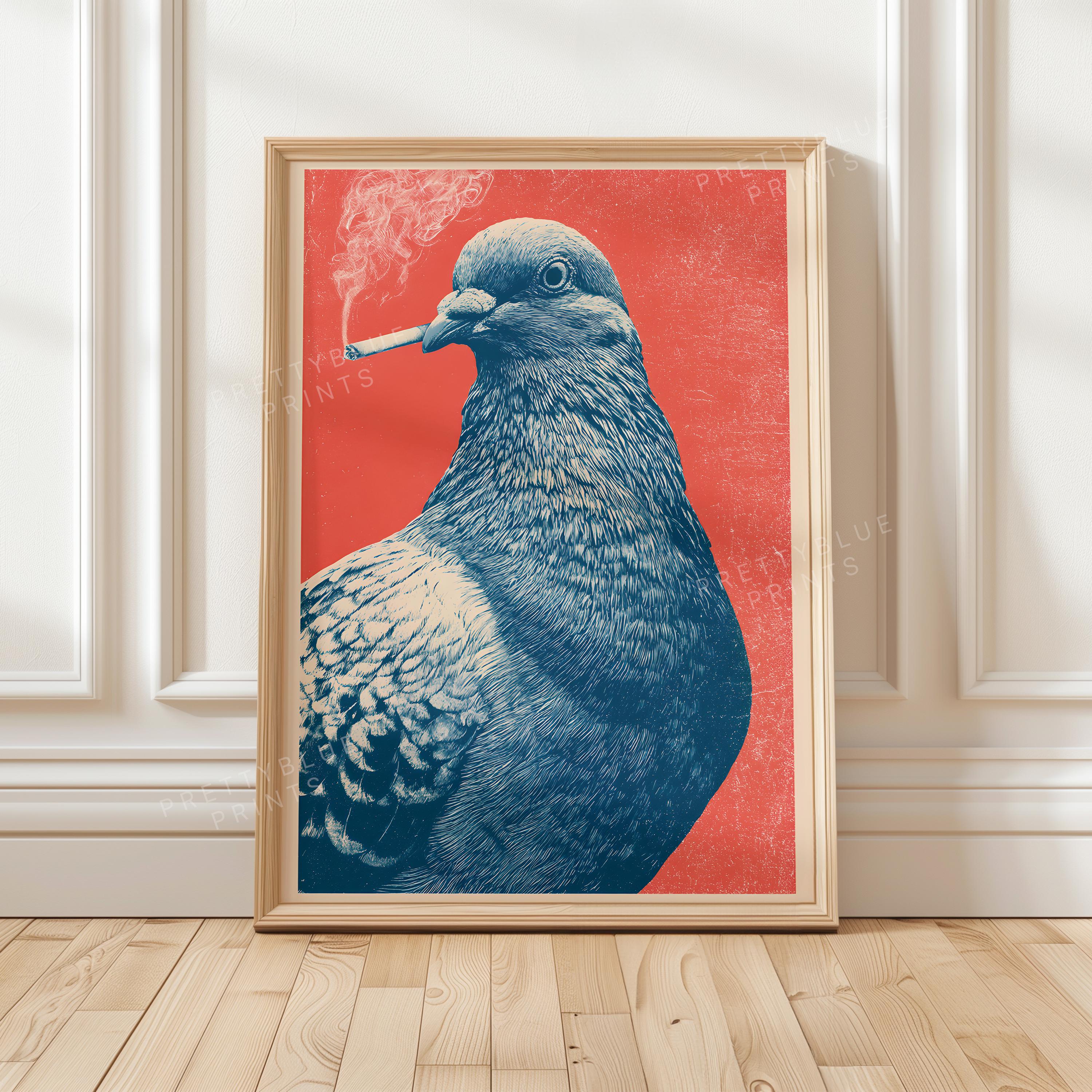 Smoking Pigeon - Etsy Canada