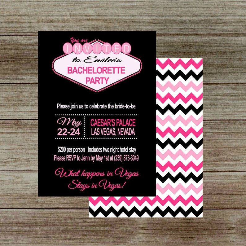 Las Vegas Bachelorette Party Invitation Gambling Bachelorette Etsy