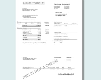 Plantilla de recibo de nómina editable / Recibo de cheque profesional / Plantilla de Canva / Recibo de pago de nómina de empleados, cheque de nómina, descarga instantánea en PDF