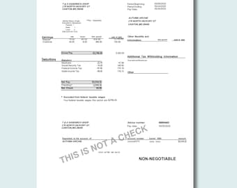 Plantilla de recibo de nómina editable / Recibo de pago del empleado / Plantilla de Canva / Nómina, recibo de sueldo, comprobante de pago, estado de ganancias, descarga instantánea