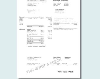 Plantilla de recibo de nómina / Recibo de cheque profesional / Plantilla de Canva / Recibo de pago de nómina de empleados / Plantilla de estado de ganancias, descarga instantánea