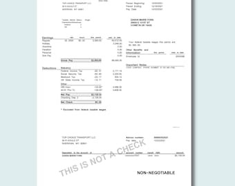 Plantilla de recibo de nómina en Canva / Plantilla de recibo de cheque / Plantilla de nómina / Recibo de pago del empleado / Hoja de resumen de nómina / Descarga instantánea