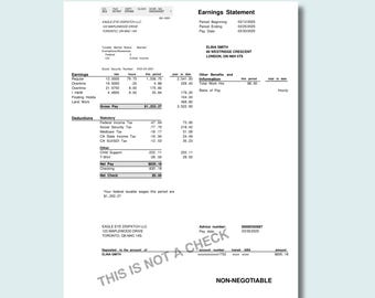 Plantilla de recibo de nómina, recibo de pago de empleado editable, plantilla de recibo de sueldo simple, recibo de pago, comprobante de pago, estado de ganancias, descarga digital