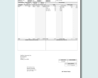 Recibo de pago editable / Plantilla de nómina Canva / Comprobante de pago profesional / Comprobante de nómina del empleado / Plantilla de comprobante de pago / PDF de descarga instantánea