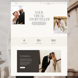 Elementor Wordpress Template für Hochzeitsfotografie-Feminines Wordpress Theme-Modern Business Website-Elementor Portfolio Website-Isla Theme Bild 5