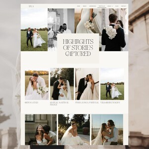 Elementor Wordpress Template für Hochzeitsfotografie-Feminines Wordpress Theme-Modern Business Website-Elementor Portfolio Website-Isla Theme Bild 8