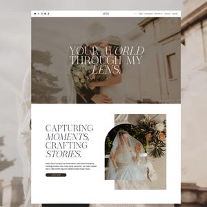 Photography Wordpress Theme-Feminine Wordpress Template-Business Website-Kadence Child Theme-Responsive Portfolio Website