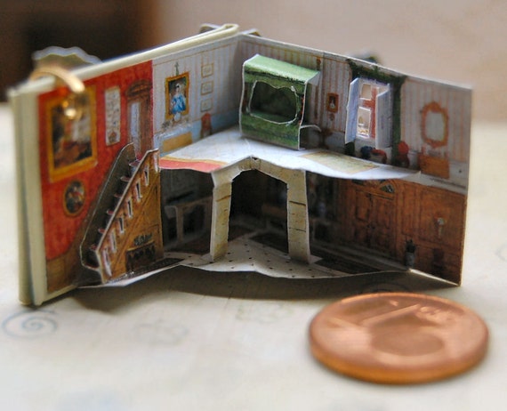 miniature dollhouse pop up book