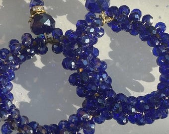 1 Pair Indian Blue Coloured Tassel Curtain Edge,Blouse,Lehenga,Wedding Dress,hoo