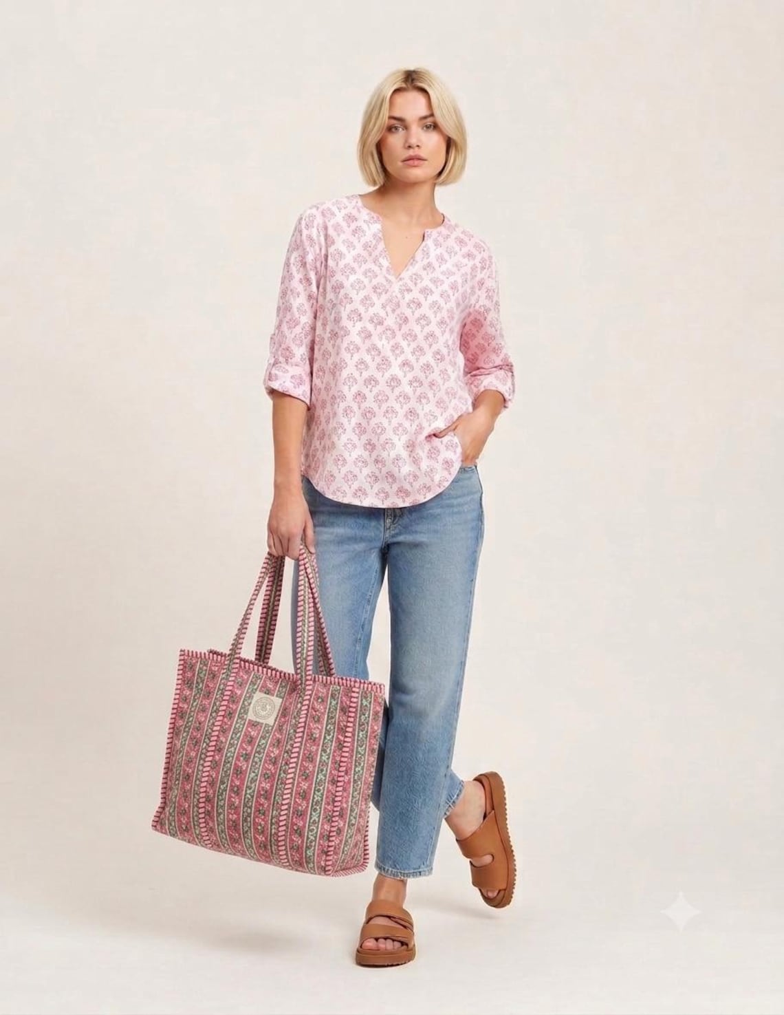 Pink Lotus Tote