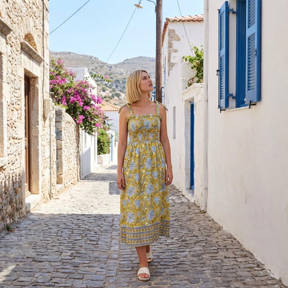 Yellow Lotus Dress