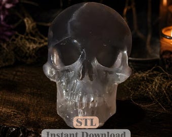 リアルな頭蓋骨のSTLファイル | ハロウィンの頭蓋骨モデル ゴシック装飾 | 3Dプリンター用ファイル | 即時ダウンロード