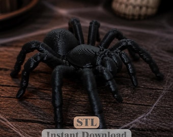 リアルなクモのSTLファイル｜タランチュラモデル｜ハロウィンデコレーション｜不気味なクモの置物｜即時ダウンロード
