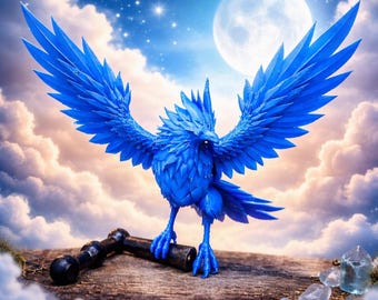 Ice Phoenix STL | Fantasy Bird STL | Mythical Creature 3D Print | Instant Download