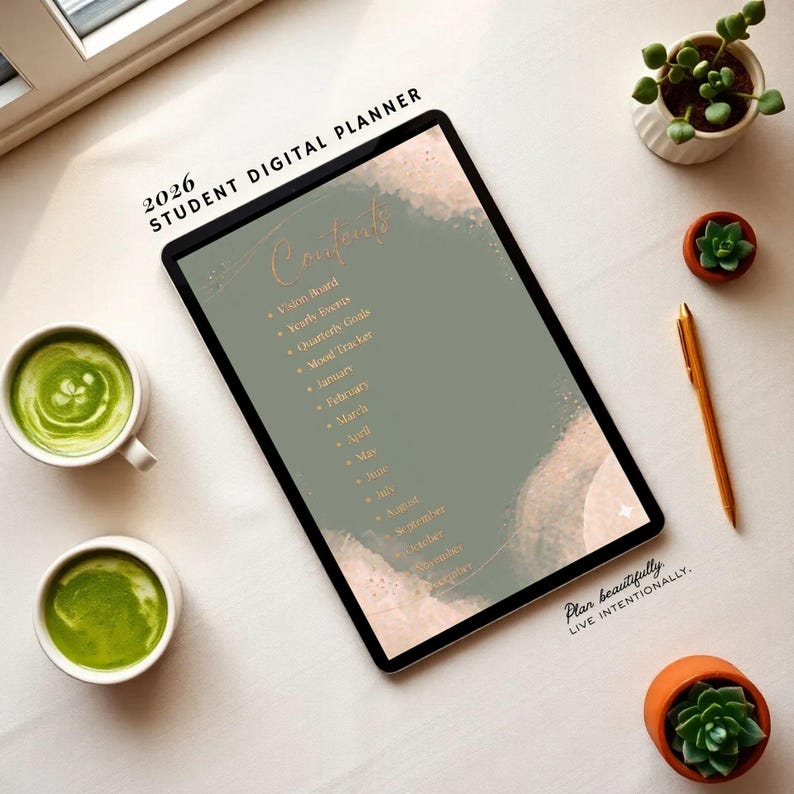 2026 Digital Student Planner + Sticker Pack, iPad Planner Goodnotes ...