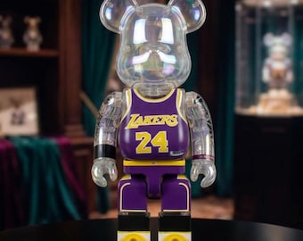 Graffiti Bearbrick Kobe Bryant Statue Urban Art Decor Bear Street Art Figure Room Decor Collectible Gift KB24 Los Angeles Lakers