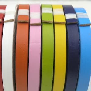 8 Colors-3 Meters 10.0x2.0mm Flat Real/Genuine Jewelry Leather Cord/Strap for Bracelet Making