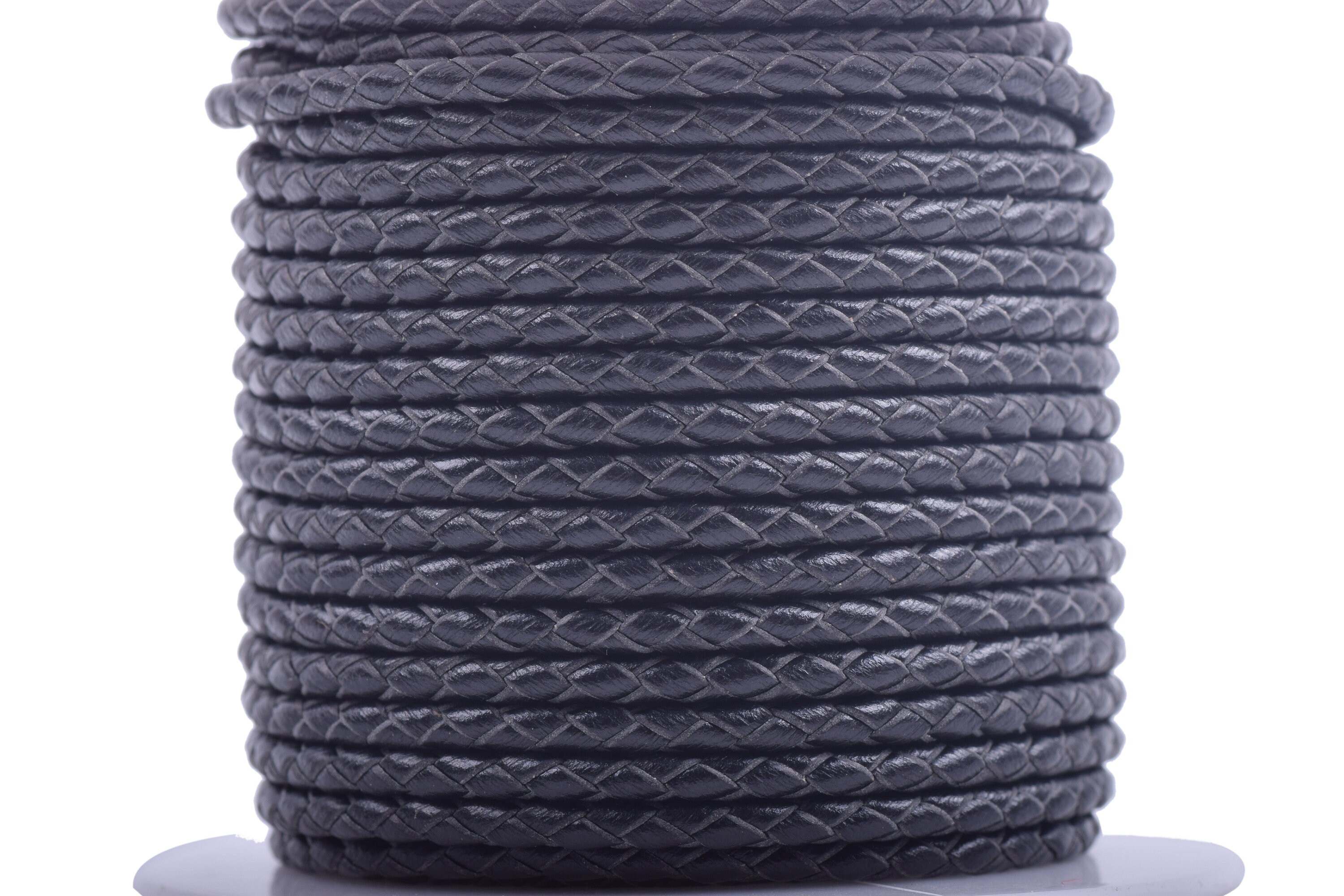 2 Color Avail.--5 Yards 2.5mm Round Geneuine Braided Leather Cord Bolo Leather Cord