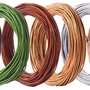 50/100 Yards 1.0mm Mixed Round Leather String Cord for Jewelry Making Beading Crafting Wrapping