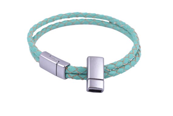 KONMAY 3 Sets Golden Rectangle 30.0x3.0mm Glue-in Ends Flat Magnetic Jewelry Clasp