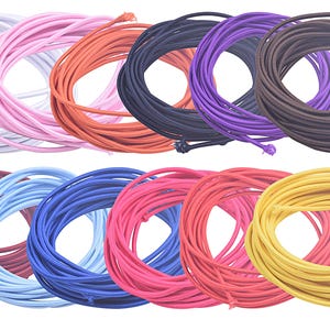 2.5mm Elastic Stretchy String Shock Cord Braided Elastic Band Rubber Rope Jewelry Cord for Kayak Rigging, Outdoor Gear, Securing Projects