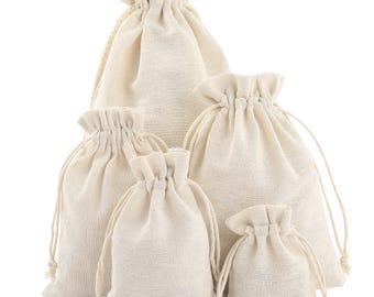 40 bolsas de muselina de algodón con cordón, reutilizables, para especias