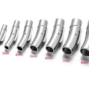 1PC High Grade 316L Edelstahl Snap / Bajonettverschluss für Lederband