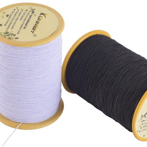 Elastic Sewing Thread, 400 Meters 0.5mm, for Shirring, Smocking