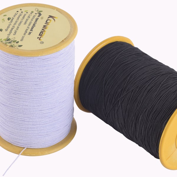 1 Roll Elastic Sewing Thread, 400 Meters 0.5mm Elastic Sewing Thread for Shirring, Smocking, Gathering, Stretchy Strings for Bracelets