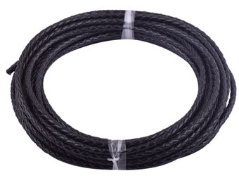 3.0mm Round Geneuine Braided Leather Cord Bolo Leather Cord for Bracelet Making--5 Yards