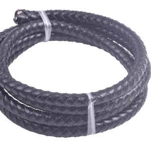 2 Colors Avail.--2 Yards 9.0mm Round Geneuine Braided Leather Cord Bolo Leather Cord for Jewelry Making