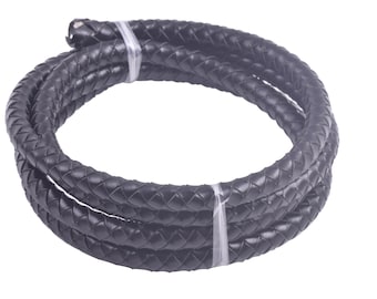 2 Colors Avail.--2 Yards 9.0mm Round Geneuine Braided Leather Cord Bolo Leather Cord for Jewelry Making