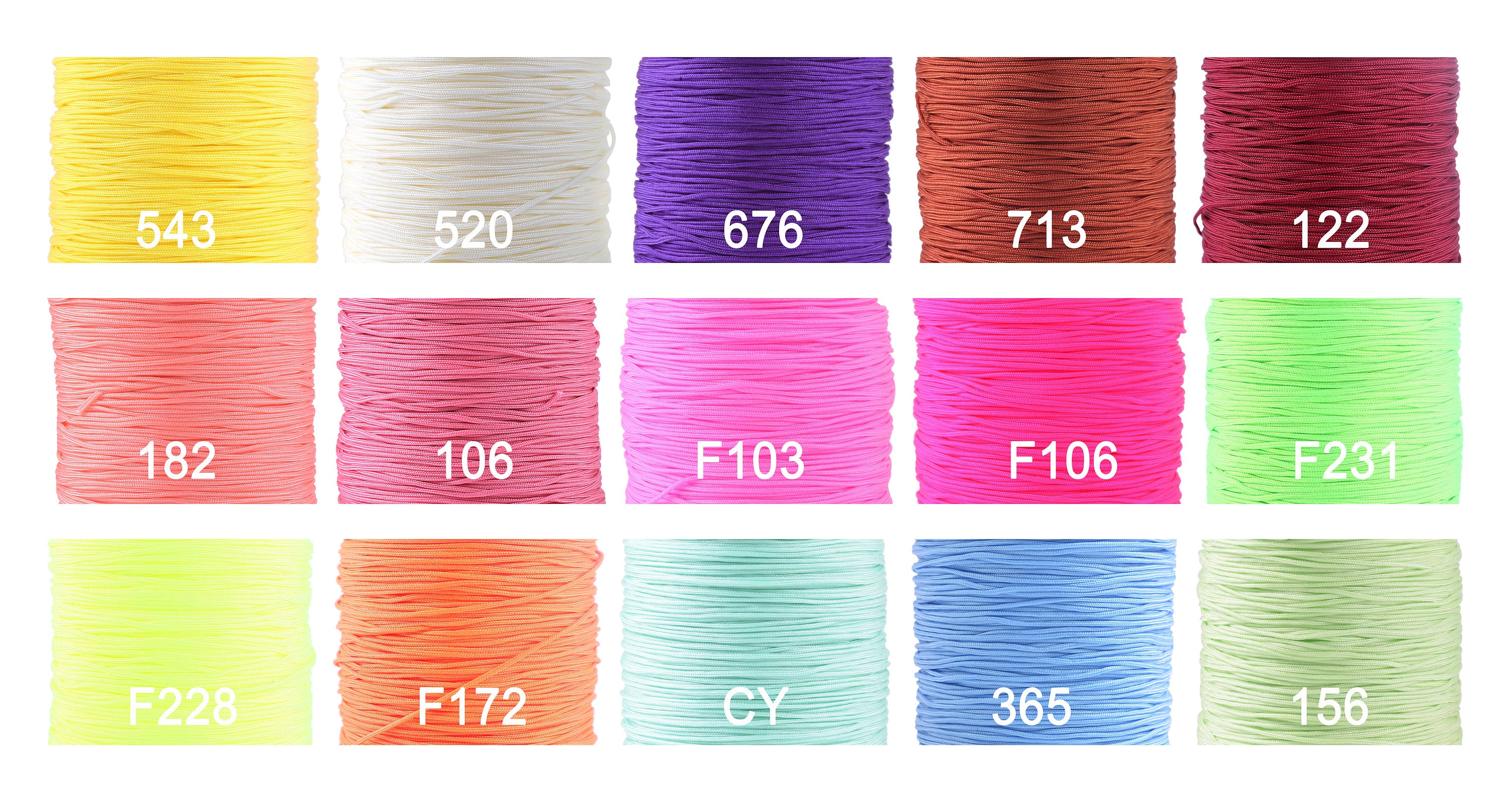 1.0mm/1.5mm/1.8mm Chinese Knotting Cord Nylon String for