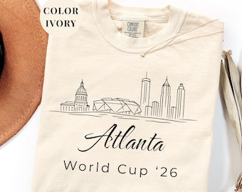Comfort Colors Atlanta World Cup 2026 Soccer Skyline Tee
