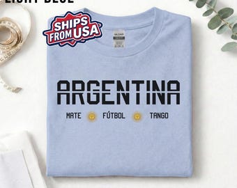 Argentina Soccer Fan Tee – Mate Fútbol Tango Graphic Shirt