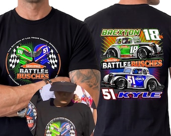 Battle of the Busches Shirt, Kyle Busch 51 Brexton Busch 18B Racing Tee, Las Vegas Motor Speedway Shirt, Stock Car Racing Graphic Tshirt