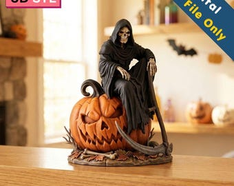 Halloween Horror Decor STL | Spooky Halloween Figurine | Cute Creepy 3D Print File | Haunted Shelf Decor | Horror Miniature Model