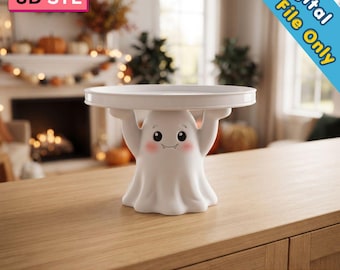 Halloween spook taartplateau STL | Leuke griezelige dessertstandaard | Spook snoephouder | Halloween feestdecoratie | 3D printbestand