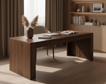 Extra Long 79-Inch Double Computer Desk, Two Person Workstation Table