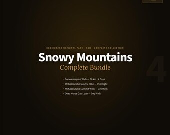 Snowy Mountains Hiking Bundle — 4 Complete Trail Guides  | Instant Download