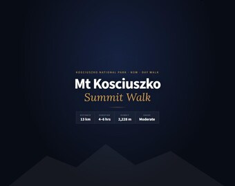 Mt Kosciuszko Summit Walk Guide | Thredbo to Australia's Highest Peak (Instant Download)