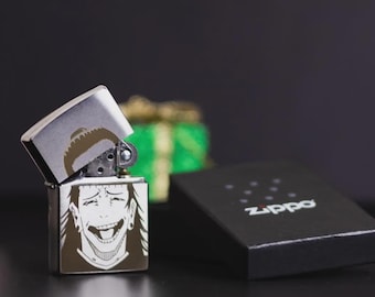 Encendedor Zippo personalizado con foto grabada / Regalo personalizado para él / Regalo para padrinos de boda / Recuerdo / Encendedor grabado único