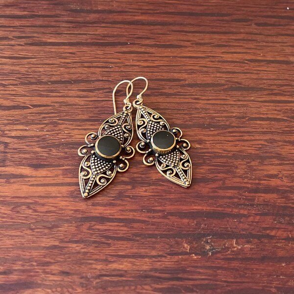 Antique Bronze Earrings Etsy