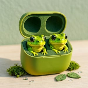 Cute Frog Sleep Earplugs, Soft Silicone Noise Cancelling Earplugs for Sleeping, 3D Funny Animal Ear Plugs, Quirky Gift for Side Sleepers