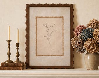 Cornice vintage ondulata, disponibile in diverse misure A3/A4/A5, cornice vintage smerlata per decorazione murale, arte da galleria, regalo per inaugurazione della casa