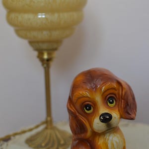 Vintage Keramikfigur „Kity“ – ein Welpe | Hergestellt in Japan, 1950er-60er Jahre | Retro-Dekoration | Blumentopf/Stiftehalter