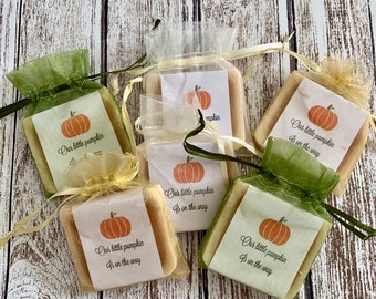 A Little Pumpkin on the Way Baby Shower Soap Favors